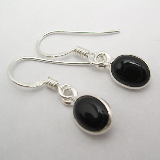 925 Sterling Silver Onyx Drop Earring