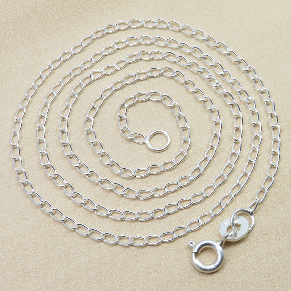925 Sterling Silver Boat Chain 16 inches