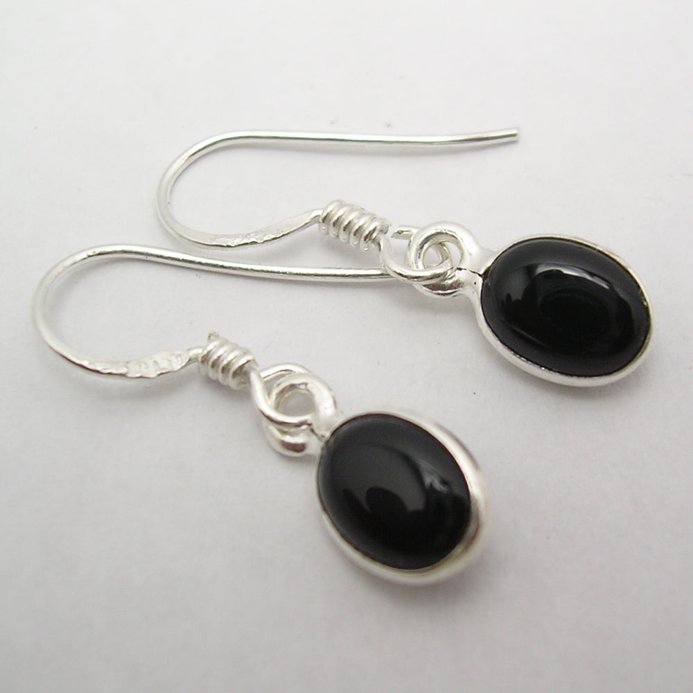 925 Sterling Silver Onyx Drop Earring