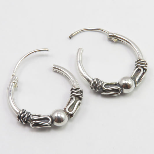 925 Sterling Silver Huggie Hoops Earrings 14mm