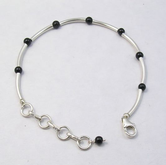 925 Sterling Silver Onyx Bracelet