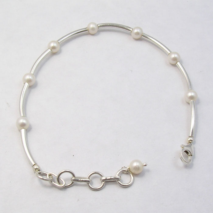 925 Sterling Silver Pearl Bracelet