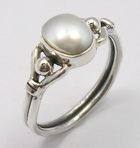 925 Sterling Silver Pearl Ring